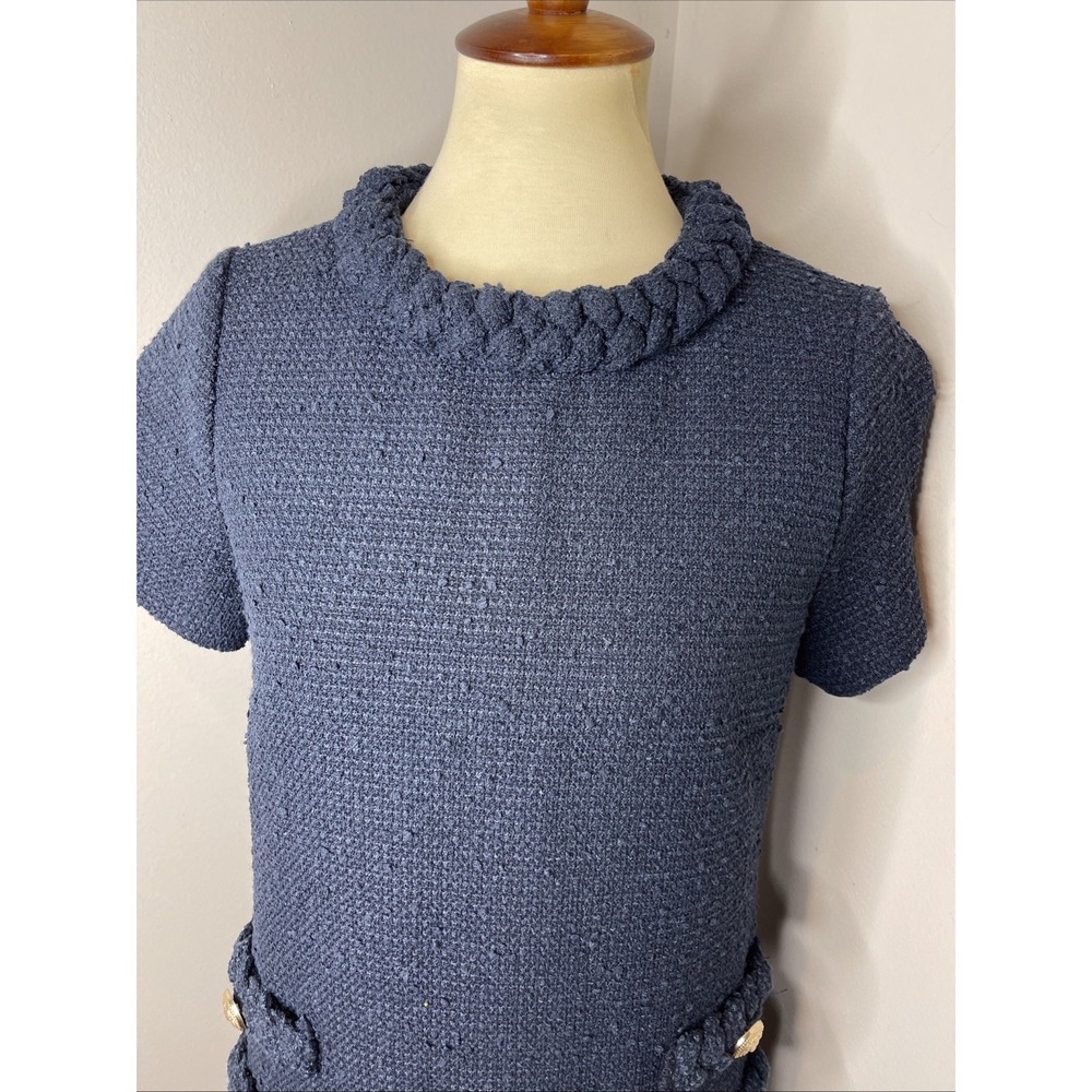 Tuckernuck Navy Tweed Jackie Dress Small S - Picture 7 of 9